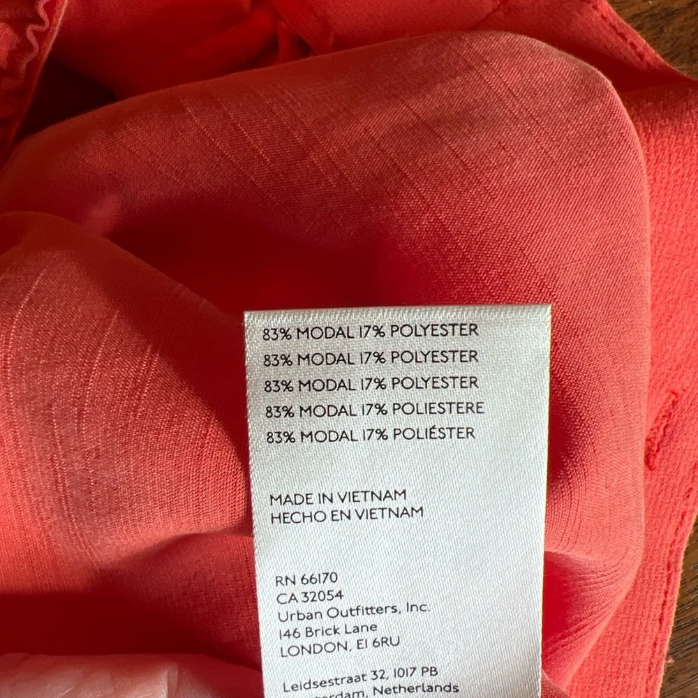 Free People Nothin' To Say Pleated Trousers in orange. Size Small. elastic waist - Picture 7 of 11